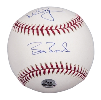 Barry Bonds & Mark McGwire Dual Signed OML Selig Baseball (MLB Authenticated & JSA)